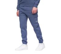 Henleys Mens Designer Fleece Jogging Bottom Jog Pants Classic Logo Tracksuit Bottoms Cuffed Closed Cuff with Drawcord Waist Basic Core Sweatpants Lounge Lite Blue L