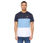 Henleys Mens Henpanel Colour Block Cotton T-Shirt (Navy) - Size Small