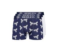 Henleys Mens Lio 3 Pack Boxer Shorts Multi L