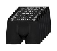 Henleys Mens McBlacken Boxer Shorts (Pack of 7) (Black) - Size Medium