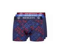 Henleys Mens Rutlers Three Pack Boxers Peacoat Multi S