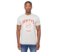 Henleys Mens Tipton T-Shirt (Grey Marl) Cotton - Size Large
