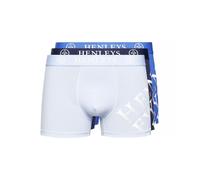 Henleys 3 Pack Mens Original Designer Boxer Shorts, Essential Underwear Multipack Elasticated Waistband Boxers Gift Box Everyday Trunks Classic Fit Underpants Blue S