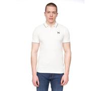 Henleys Moorehen Mens Casual Comfort Designer Button Up Polo Shirt White