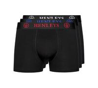 Henleys Trilock Mens Boxer Shorts 3pk - Black - Size 2XL