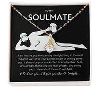 Henmink Necklace for Women, Funny Gifts for Girlfriend, Personalised Christmas Gifts, Best Birthday, Meaningful Gift Ideas for Wife, Women, Romantic Jewellery for, White gold, yellow gold, No Gemstone