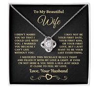 HENMINK To My Soulmate Necklace For Women, Funny Gifts Girlfriend, Personalized Christmas Presents Best Birthday Meaningful Gift Ideas Wife, Women Romantic Jewelry Her Anniversary, White Gold, Yellow