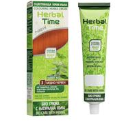 Henna Herbal Time Natural Cream Color Copper Red Nº 3 | Henna Coloring Cream with Nettle Extract | Gray Hair Cover | Ammonia Free, Sulfates Free, Parabens Free | 75 ml