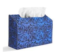 Hennaja Leather Cover for Disposable Paper Hand Towel Box, Compatible with Kleenex Paper Hand Towel(1-3D Rose Blue)