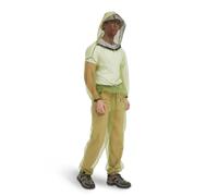 HENNCHEE Mosquito Suit Bug Jacket Breathable Mesh Bug Suit, Pants Jacket, Hood, Outdoor Full Body Protection Mosquito Proof Clothing (S/M, Green)