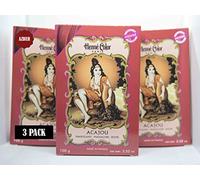 Mahogany Henna Hair Coloring Dye Henna Paris Permanent Natural Color x 3 Pack