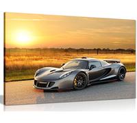 Hennessey Venom Gt Super Car Canvas Wall Art Picture Print (12x8in)