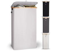 HENNEZ 100L Bamboo Laundry Basket with Lid - Laundry Hamper With Removable Bag - Dirty Clothes Basket Washing Baskets for Laundry - Hamper Baskets Clothes Basket Laundry Wash Baskets Laundry Bin