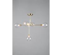 Hennock Flush Ceiling Light BHS Lighting Metallic Gold One Size