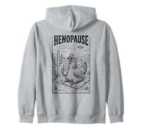 Henopause Funny Chicken Iced Coffee Desert Alien UFO Zip Hoodie