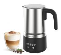 Henotix Electric Milk Frother & Milk Warmer, 10-in-1 400ml Removable Stainless Steel Jug, Hot & Cold Foam, Hot Chocolate Maker, Dishwasher Safe, Works with Oat, Almond, Soy & Dairy Milk