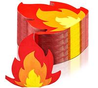 Henoyso 100 Pcs Fire Napkins Party Supplies 6.5 Inch Flame Napkins Disposable Paper for Firefighter Theme Fire Truck Birthday Pentecost Fireman Graduation Bonfire Survivor Camping BBQ
