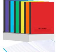 Henoyso 12 Pcs Primary Composition Notebook K-2 Bulk 9. 75" x 7. 50" Journal 60 Page Writing Journal for Kid Wide 3 Line Ruled Kindergarten Notebook Handwriting Practice Supplies (Stylish Color)