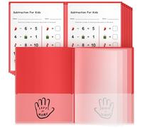 Henoyso 12 Pcs Take Home Folders Multi Pocket Organizer, Plastic Archival Folders with Eight Pockets for Parent Teacher Communication, Waterproof, 11.81 x 9.45 Inch (Red)