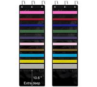 Henoyso 2 Pcs 12 x 12 Inch Paper Storage Scrapbook Vinyl Roll Storage Organizer Hanging Wall File Organizer with Door Hangers for Office Cardstock Craft (Black)