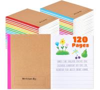 Henoyso 20 Pcs Primary Composition Notebooks K-2, Primary Journal Grades K-2, 120 Pages Writing Journal Practice Notebook for Kids in Preschool, Kindergarten, Back to School Supplies (Stylish)
