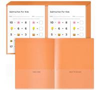 Henoyso 24 Pcs Plastic Folders with Clear Front Pockets Heavy Duty Take Home Back to School Pockets Homework Folders for School Students Parent Teacher Classroom Communication (Orange)