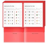Henoyso 24 Pcs Take Home Folder Double Clear Sleeves Plastic Folders with Two Internal Pockets Parent Teacher Classroom Communication for Students School Supplies Christmas New Year Gift(Red)