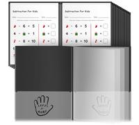 Henoyso 24 Pcs Take Home Folders Multi Pocket Organizer, Plastic Archival Folders with 8 Pockets for Parent Teacher Communication, Waterproof, 11.81 x 9.45 Inch (Black)