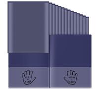 Henoyso 24 Piece Two Pocket Parent Teacher Communication Folder Homework Take Home Folders with Clear Front Pocket Plastic Heavy Duty Fit Letter Size for Home and School 11.8 x 9.45(Dark Blue)