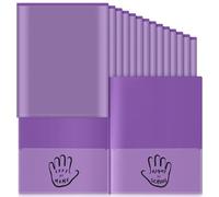 Henoyso 24 Piece Two Pocket Parent Teacher Communication Folder Homework Take Home Folders with Clear Front Pocket Plastic Heavy Duty Fit Letter Size for Home and School 11.8 x 9.45(Purple)