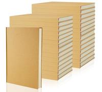 Henoyso 32 Pcs A5 Blank Notebooks Journals Bulk 100 Sheets/200 Pages Unlined Craft Notebooks Kraft Sketchbooks Hardcover for Writing Drawing for Gifts Students School Office, 8.3 x 5.7 in (Brown)