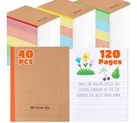 Henoyso 40 Pcs 120 Pages Primary Composition Notebooks 9.75 x 7.5 Inch Primary Journals for Kids Handwriting and Drawing Story Practice Notebook for Preschool,Grades K-2, Kindergarten (Rainbow)