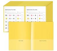 Henoyso 48 Pcs Take Home Folder Heavy Duty 2 Clear Front Pockets and 2 Inside Pockets Homework Folders for School Students Parent Teacher Classroom Communication (Yellow)