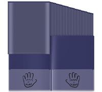 Henoyso 48 Pcs Two Pockets Parent Teacher Communication Folder Take Home Folders with Clear Front Pocket Plastic Heavy Duty Fit Letter Size for School Student Home Teacher, 11.8×9.45 Inch(Dark Blue)