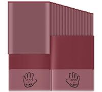 Henoyso 48 Pcs Two Pockets Parent Teacher Communication Folder Take Home Folders with Clear Front Pocket Plastic Heavy Duty Fit Letter Size for School Student Home Teacher, 11.8×9.45 Inch(Dark Red)
