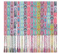 Henoyso 48 Pcs Woven Friendship Bracelets Bulk Adjustable Braided String Nepal Boho Thread End of Year Gift Bracelets with Sliding Knot Closure for Women Birthday Party Camp Favor (Vibrant)