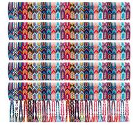 Henoyso 60 Pieces Nepal Woven Friendship Bracelets Bulk Adjustable Braided Bracelets Woven String Bracelet with Sliding Knot Closure for Kids Girls Women Men Camp 12 Random Colors