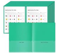 Henoyso 72 Pcs Plastic Folders with Clear Front Pockets Heavy Duty Take Home Back to School Pockets Homework Folders for School Students Parent Teacher Classroom Communication (Green)