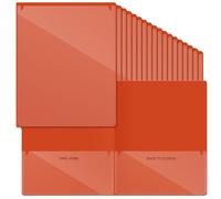 Henoyso 72 Pcs Plastic Take Home Folders with 2 Pockets Parent Teacher Classroom Communication Homework Folder for Students Parent Teacher Connect (Orange)
