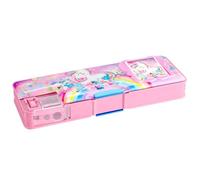 Henoyso Multifunctional Pencil Box for Girls Unicorn Pencil Case with Calculator and Sharpener Cool Cute Pencilcase School Supplies Essentials Christmas Birthday Gift Present for Kids Teens
