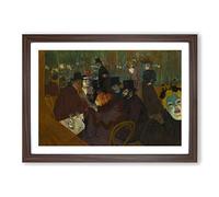 Henri de Toulouse-Lautrec at The Moulin Rouge Framed Print | A2 Walnut Framed Wall Art | Ready to Hang | Modern Nature Picture | Living Room Bedroom Lounge Office