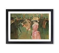 Henri de Toulouse-Lautrec at The Moulin Rouge The Dance Framed Print | A2 Oak Framed Wall Art | Ready to Hang | Modern Nature Picture | Living Room Bedroom Lounge Office