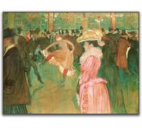 Henri De Toulouse Lautrec Canvas Wall Art At The Moulin Rouge The Dance Posters Vintage Prints Painting For Home Decor Picture 40x50cm No Frame