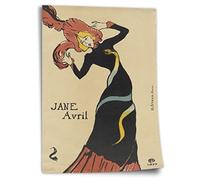 Henri de Toulouse-Lautrec Cotton Poster: Jane Avril, Unframed Art Print, Mural - A4, A3, A2, A1, A0, XXL - Living Room, Bedroom, Kitchen, Decoration