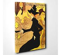 Henri de Toulouse-Lautrec Divan Japonais Canvas Print | Gallery Wrapped 30mm Frame Wall Art | 30x20 inches | Ready to Hang | Modern Picture | Living Room Bedroom Lounge Office