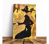 Henri de Toulouse-Lautrec Divan Japonais Canvas Print | Gallery Wrapped 30mm Frame Wall Art | 30x20 inches | Ready to Hang | Modern Picture | Living Room Bedroom Lounge Office