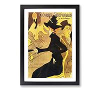 Henri de Toulouse-Lautrec Divan Japonais Framed Print | A2 Oak Framed Wall Art | Ready to Hang | Modern Nature Picture | Living Room Bedroom Lounge Office