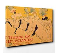Henri de Toulouse-Lautrec Kicking it Up Canvas Print | Gallery Wrapped 30mm Frame Wall Art | 30x20 inches | Ready to Hang | Modern Picture | Living Room Bedroom Lounge Office
