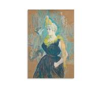 Henri De Toulouse-Lautrec La Clownesse Cha-U-Kao Poster Artworks Canvas Poster Wall Art Prints Home Modern Decor 12x18inch(30x45cm)