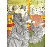 Henri de Toulouse-Lautrec Posters And Prints Dancing at the Moulin Rouge Canvas Painting Abstract Wall Art For Home Decor Picture 60X80cm No Frame